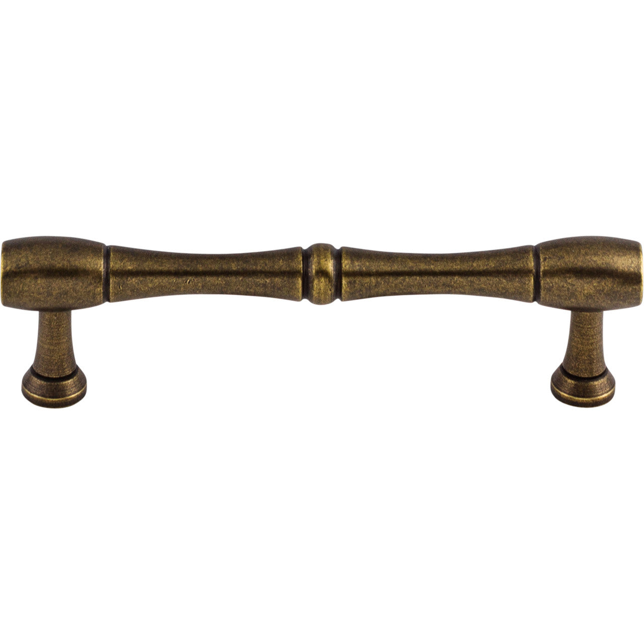Top Knobs M726-96: 3-3/4" cc Nouveau Bamboo Round Bar Cabinet Pull - German Bronze