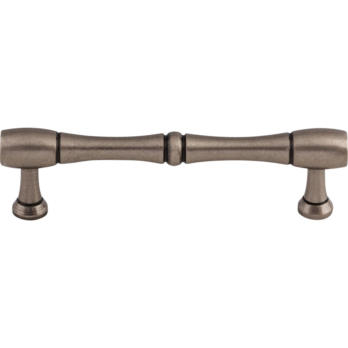 Top Knobs M727-96: 3-3/4" cc Nouveau Bamboo Round Bar Cabinet Pull - Pewter Antique