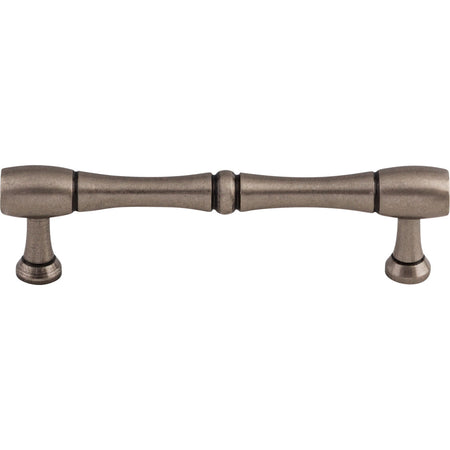 Top Knobs M727-96: 3-3/4" cc Nouveau Bamboo Round Bar Cabinet Pull - Pewter Antique