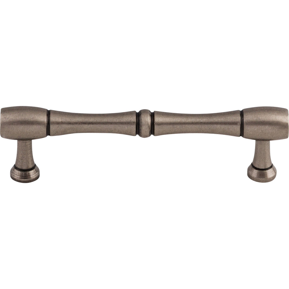 Top Knobs M727-96: 3-3/4" cc Nouveau Bamboo Round Bar Cabinet Pull - Pewter Antique