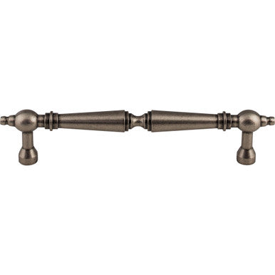 Top Knobs M734-7: 7" cc Asbury D-Handle Cabinet Pull - Pewter Antique