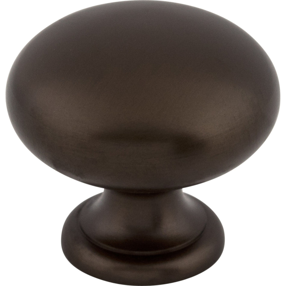 Top Knobs M753: 1-1/4" Normandy Mushroom Cabinet Knob - Oil Rubbed Bronze