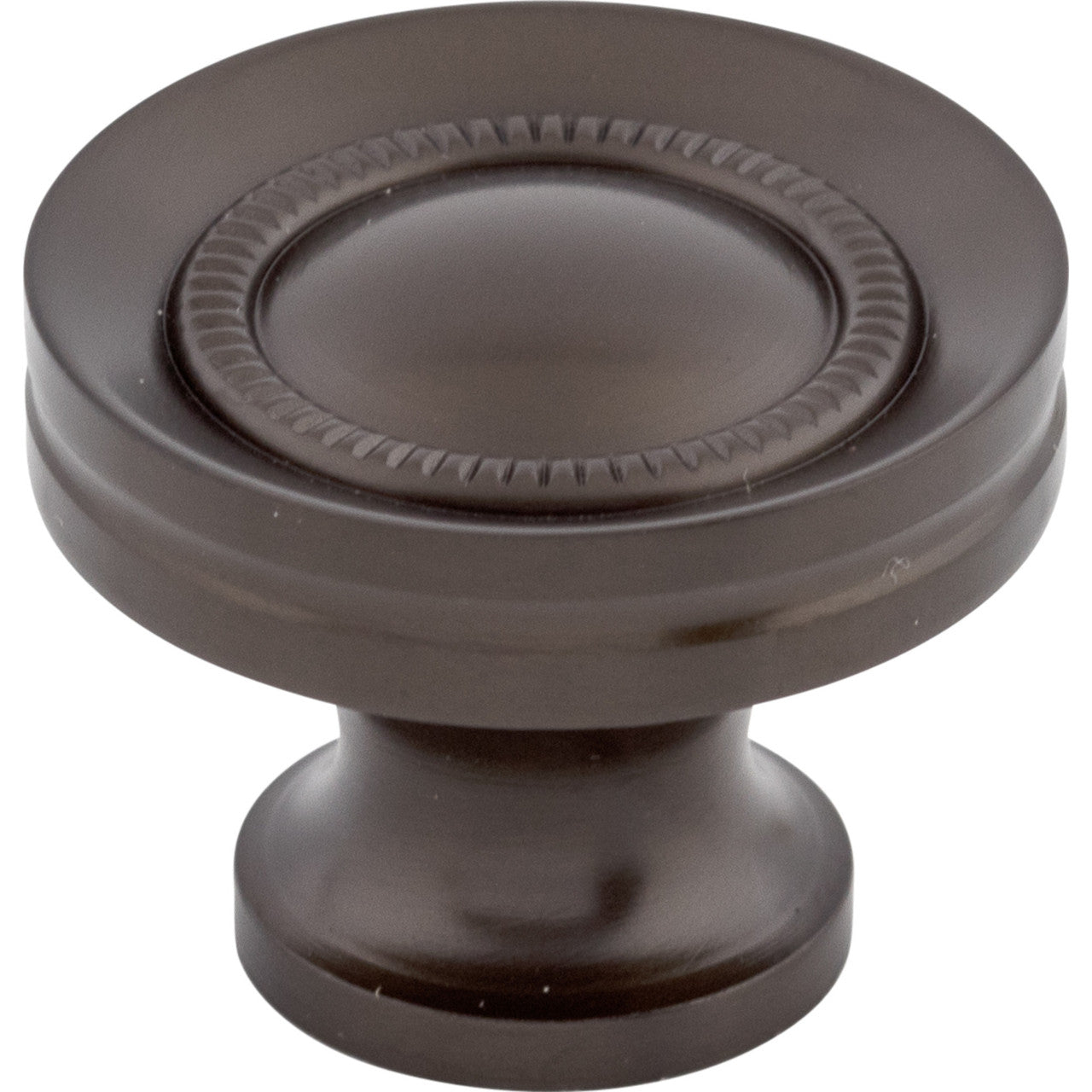 Top Knobs M755: 1-1/4" Round Button Faced Cabinet Knob - Oil Rubbed Bronze