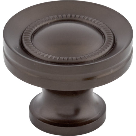 Top Knobs M755: 1-1/4" Round Button Faced Cabinet Knob - Oil Rubbed Bronze