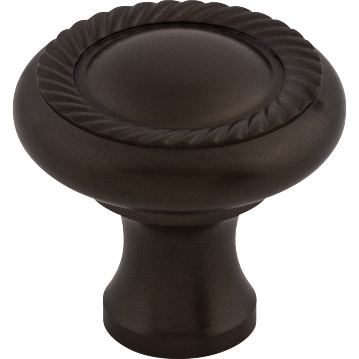 Top Knobs M770: 1-1/4" Swirl Cut Round Cabinet Knob - Oil Rubbed Bronze
