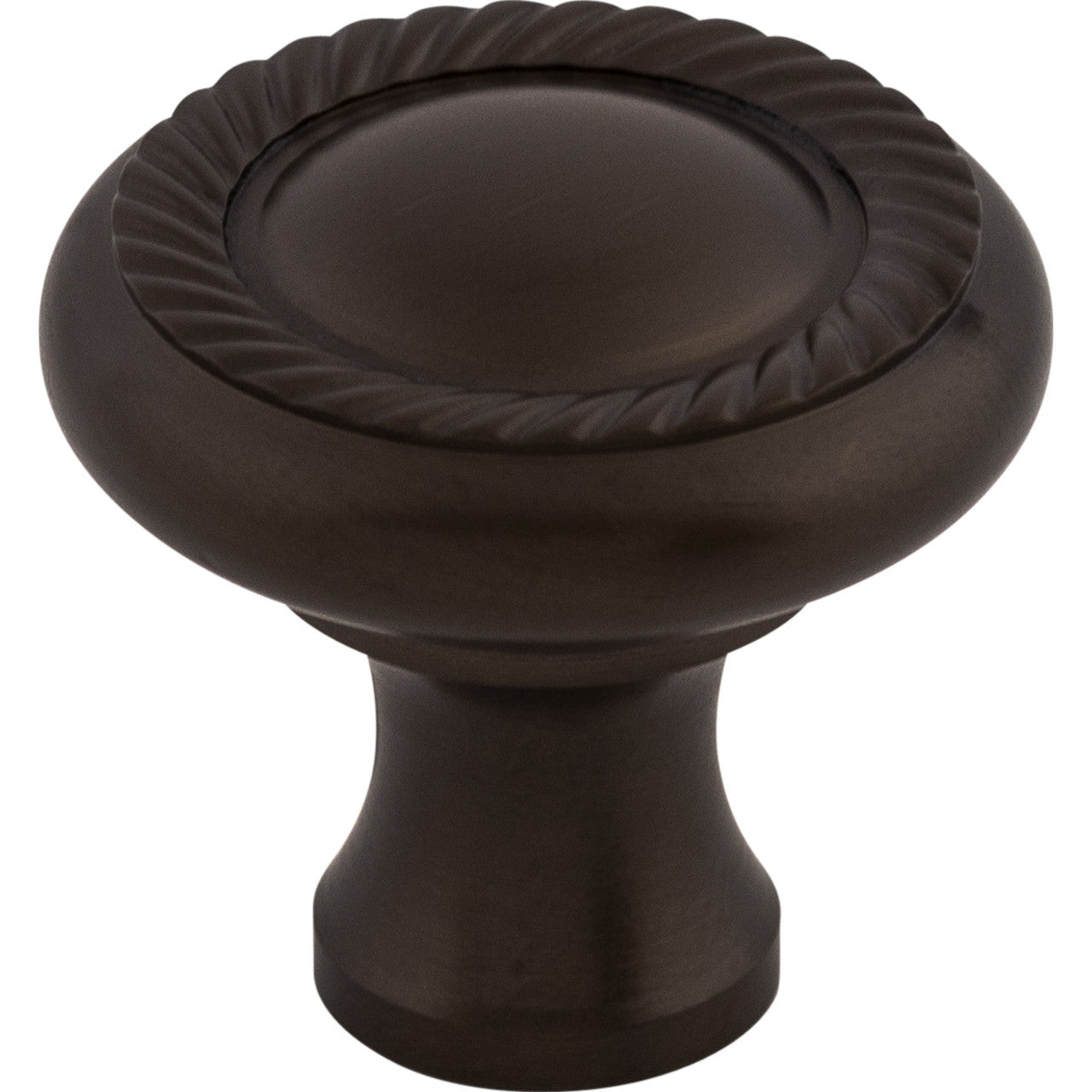 Top Knobs M770: 1-1/4" Swirl Cut Round Cabinet Knob - Oil Rubbed Bronze