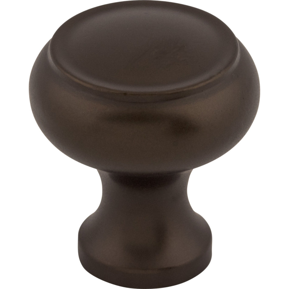 Top Knobs M773: 1-1/8" Normandy Round Cabinet Knob - Oil Rubbed Bronze