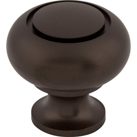 Top Knobs M774: 1-1/4" Normandy Round Cabinet Knob - Oil Rubbed Bronze