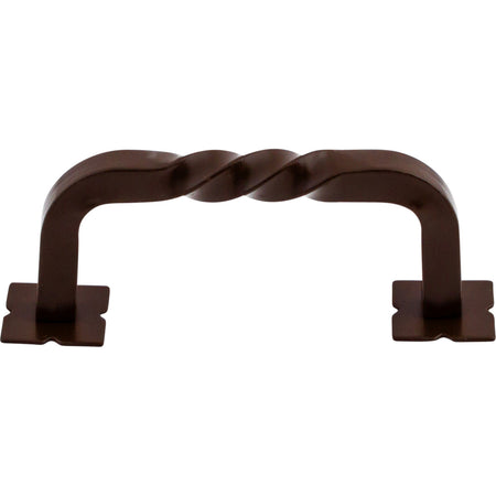 Top Knobs M783: 3" cc Twisted D-Handle Cabinet Pull - Oil Rubbed Bronze