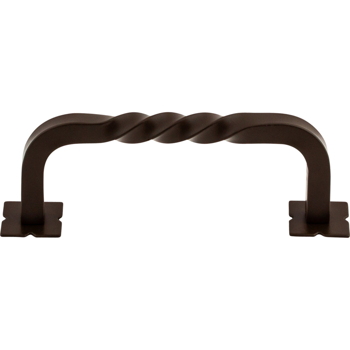 Top Knobs M784: 3-3/4" cc Twisted D-Handle Cabinet Pull - Oil Rubbed Bronze