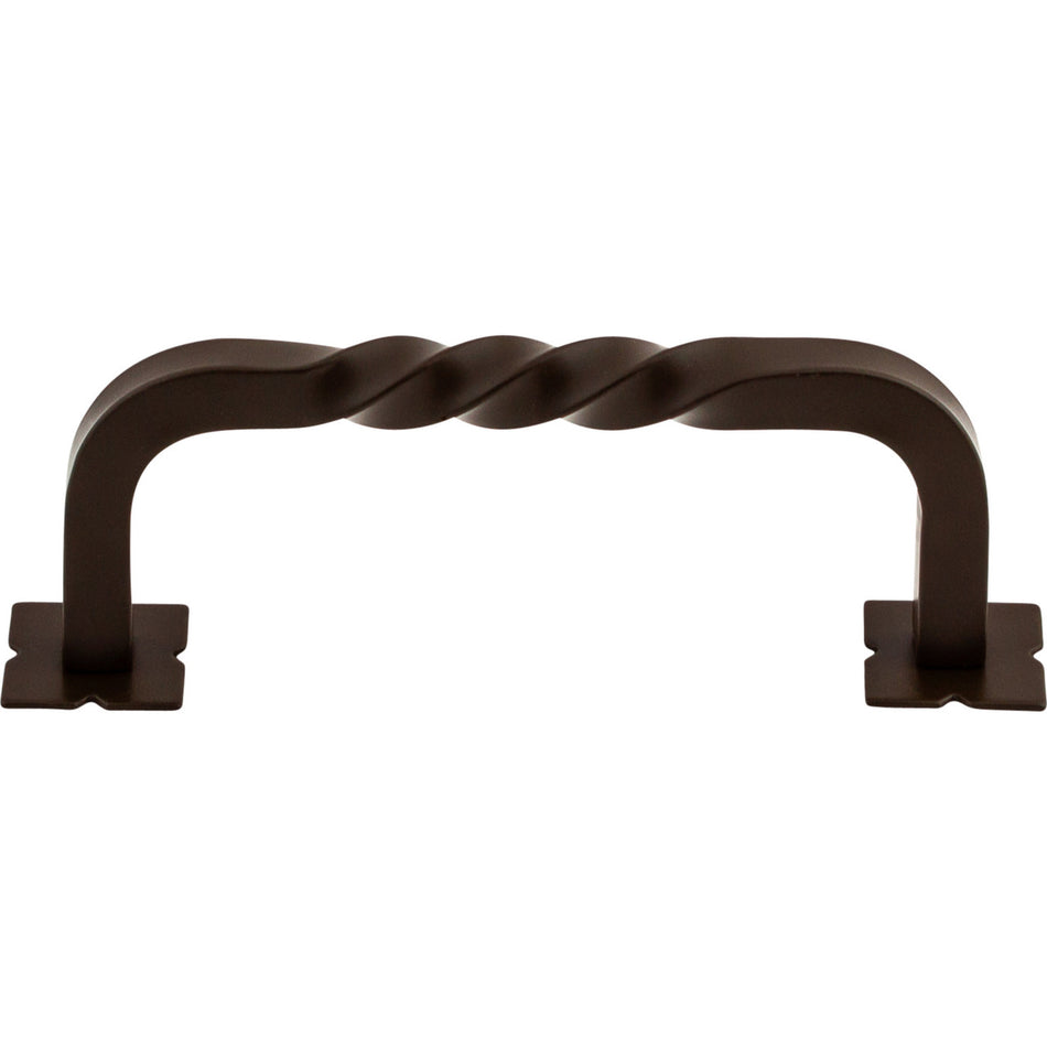 Top Knobs M784: 3-3/4" cc Twisted D-Handle Cabinet Pull - Oil Rubbed Bronze