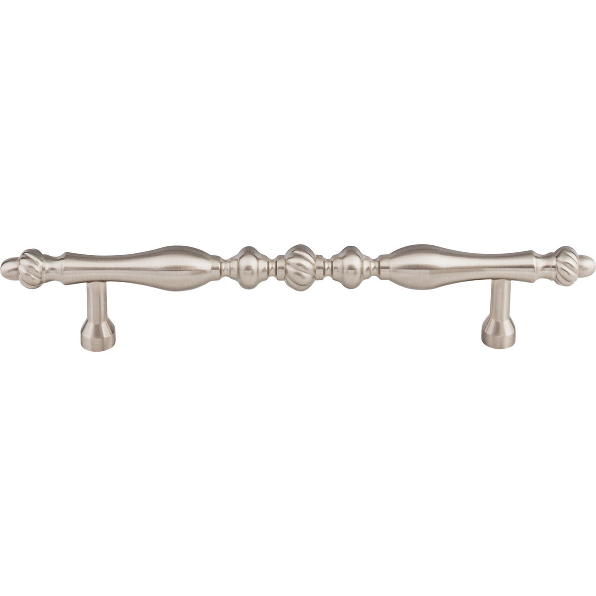 Top Knobs M808-7: 7" cc Somerset Melon Round Bar Cabinet Pull - Brushed Satin Nickel
