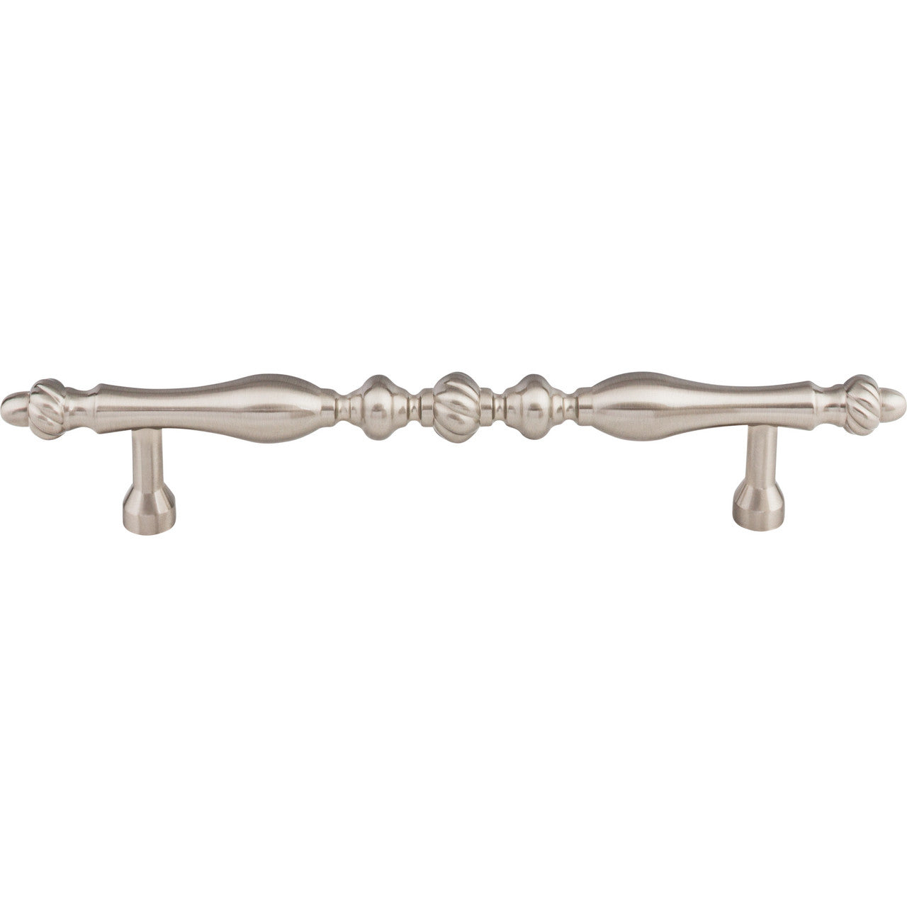 Top Knobs M808-7: 7" cc Somerset Melon Round Bar Cabinet Pull - Brushed Satin Nickel