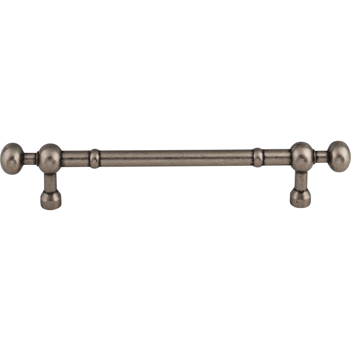 Top Knobs M834-7: 7" cc Somerset Round Bar Cabinet Pull - Pewter Antique