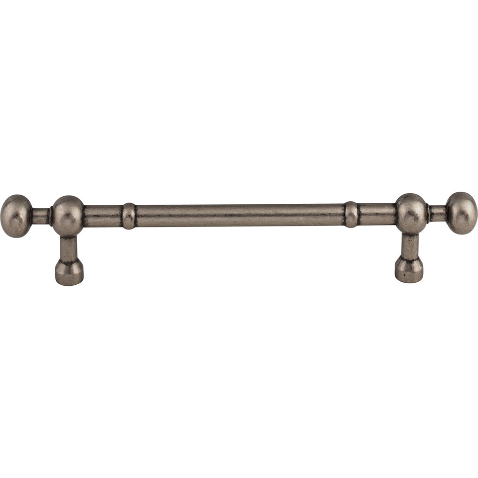 Top Knobs M834-7: 7" cc Somerset Round Bar Cabinet Pull - Pewter Antique