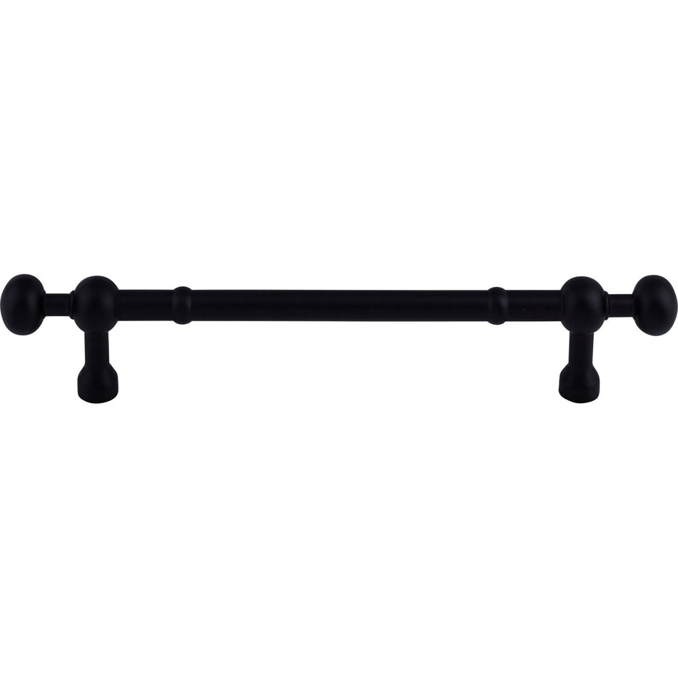 Top Knobs M836-7: 7" cc Somerset Round Bar Cabinet Pull - Patina Black