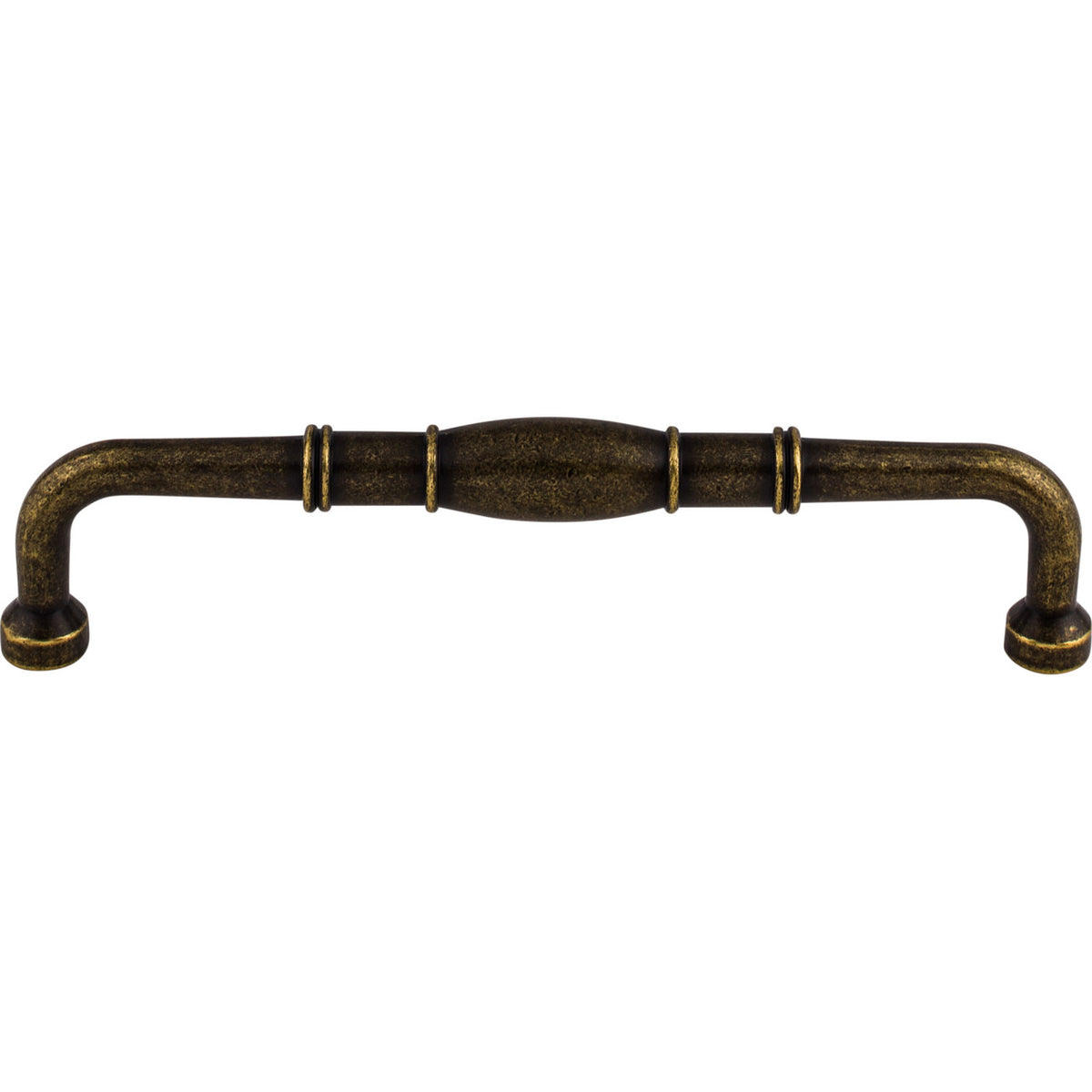 Top Knobs M844-7: 7" cc Normandy D-Handle Cabinet Pull - German Bronze