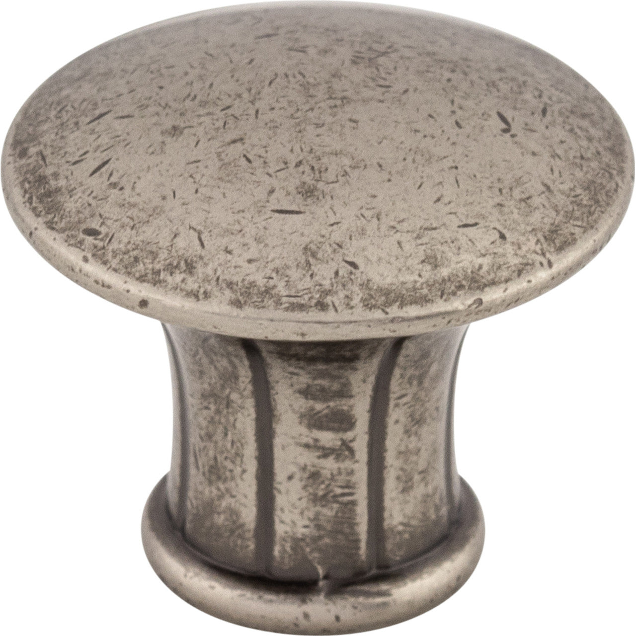 Top Knobs M911: 1-1/4" Lund Round Cabinet Knob - Pewter Antique