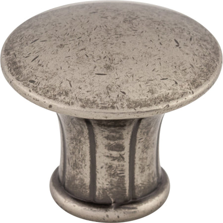 Top Knobs M911: 1-1/4" Lund Round Cabinet Knob - Pewter Antique