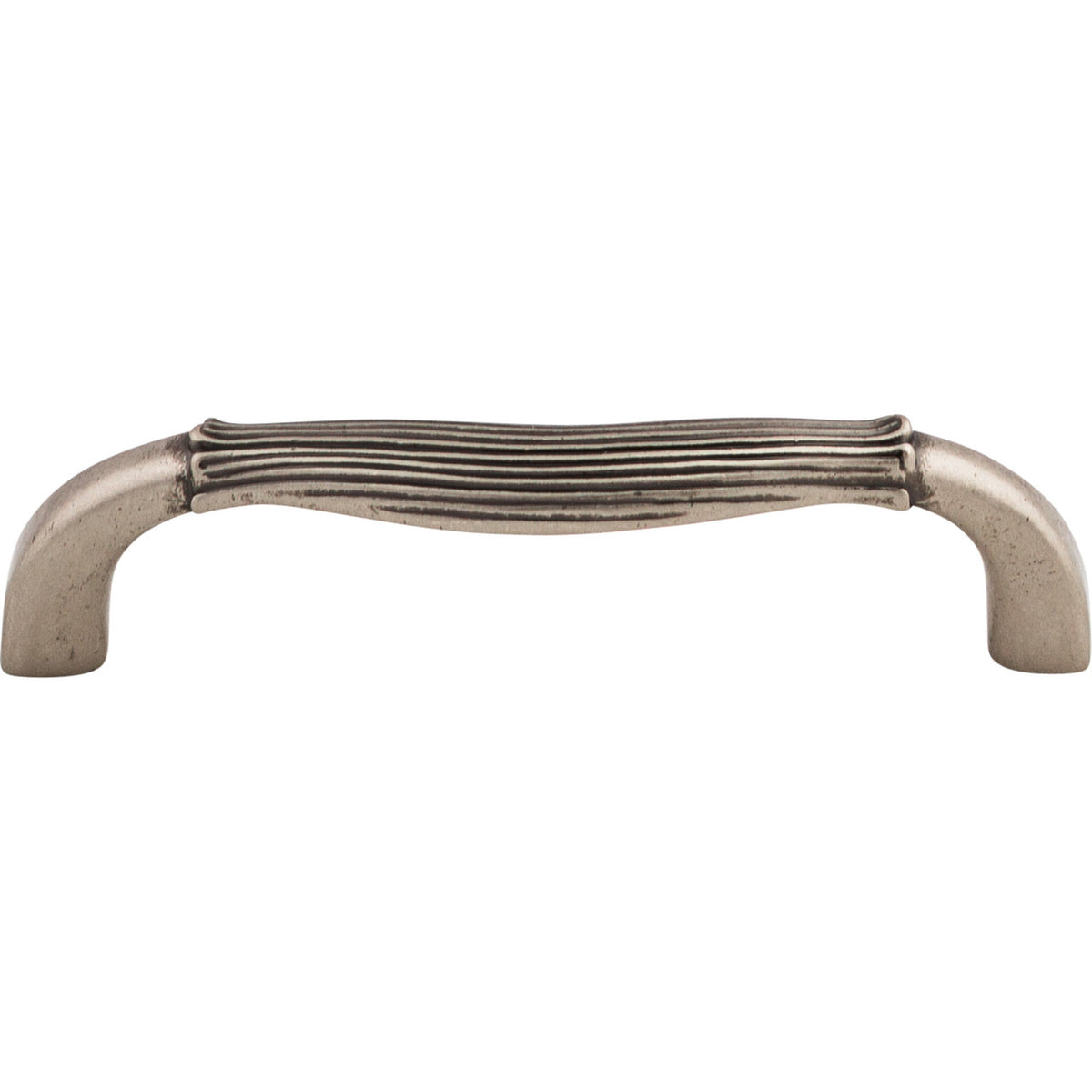 Top Knobs M923: 3-3/4" cc Edwardian D-Handle Cabinet Pull - Pewter Antique