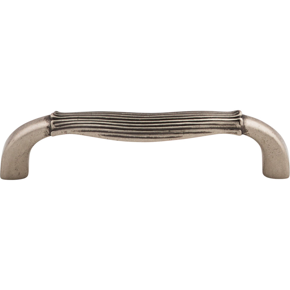 Top Knobs M923: 3-3/4" cc Edwardian D-Handle Cabinet Pull - Pewter Antique