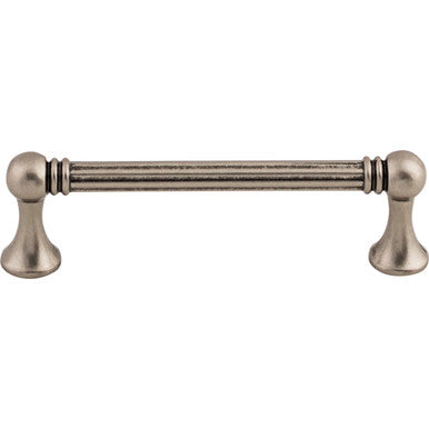 Top Knobs M926: 3-3/4" cc Grace Round Bar Cabinet Pull - Pewter Antique