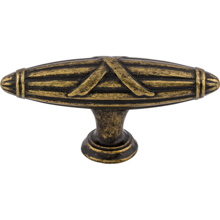 Top Knobs M930: 2-3/4" Ribbon & Reed T-Bar Cabinet Knob - German Bronze