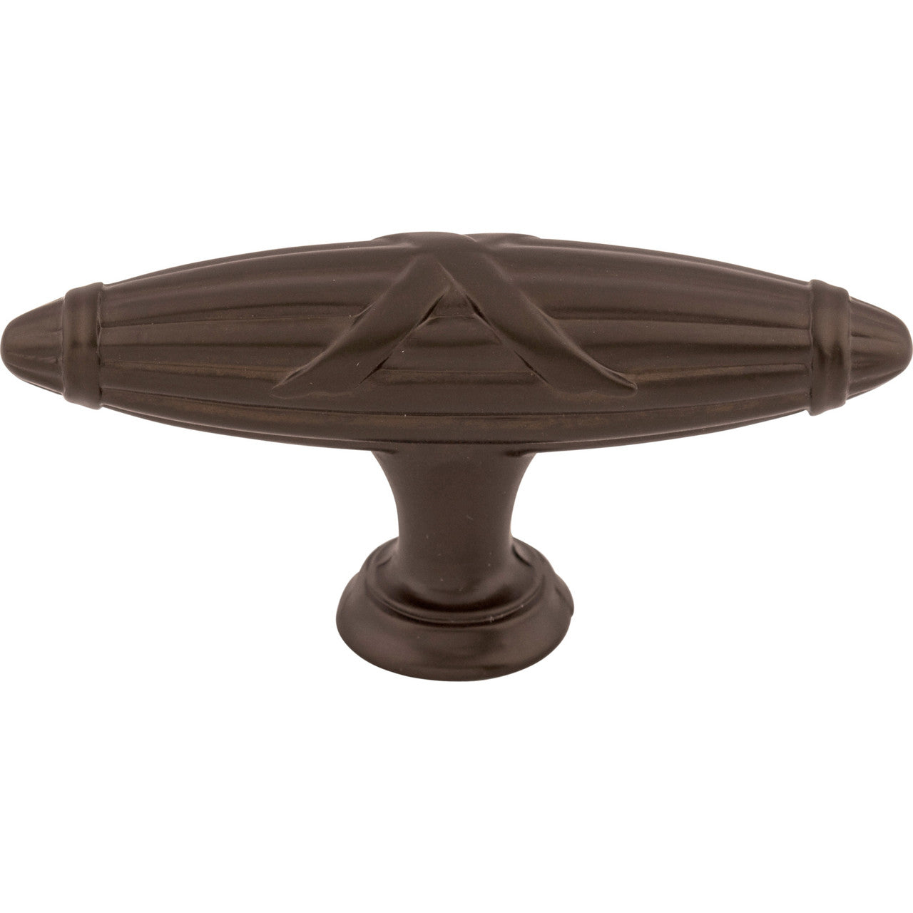 Top Knobs M931: 2-3/4" Ribbon & Reed T-Bar Cabinet Knob - Oil Rubbed Bronze