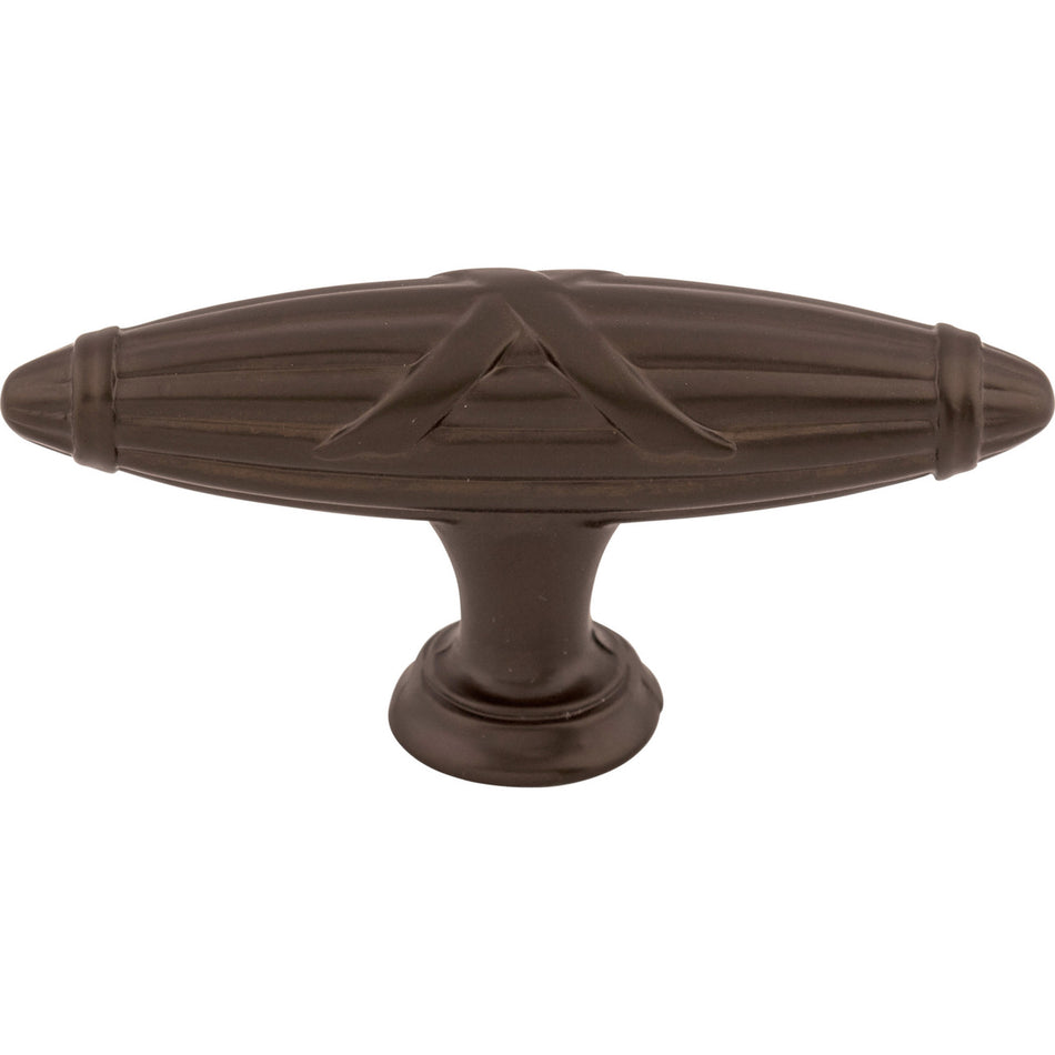 Top Knobs M931: 2-3/4" Ribbon & Reed T-Bar Cabinet Knob - Oil Rubbed Bronze