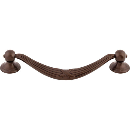 Top Knobs M934: 5-1/16" cc Ribbon & Reed Drop Bail Cabinet Pull - Oil Rubbed Bronze