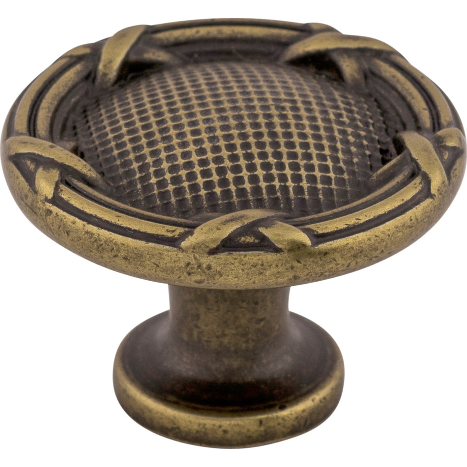 Top Knobs M942: 1-1/4" Ribbon & Reed T-Bar Cabinet Knob - German Bronze