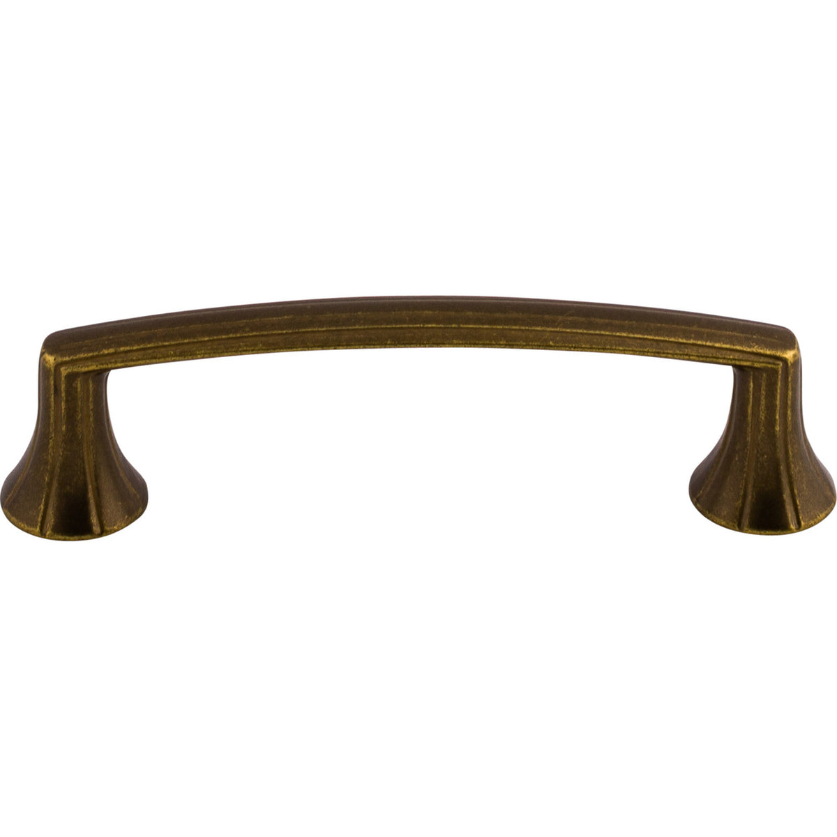 Top Knobs M957: 3-3/4" cc Rue Curved Bar Cabinet Pull - German Bronze