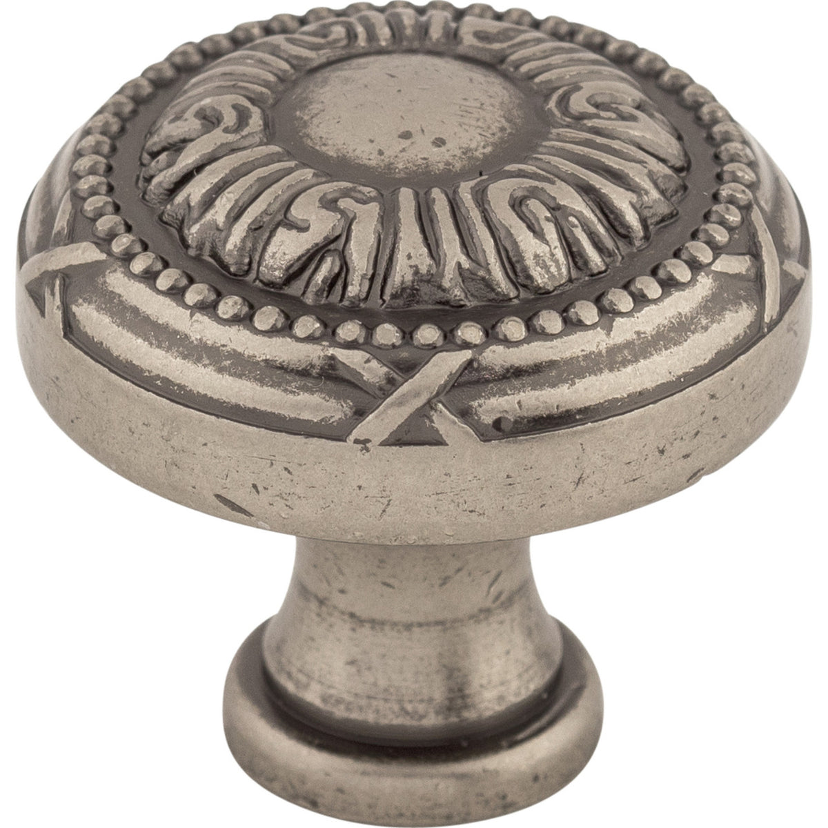 Top Knobs M959: 1-1/4" Ribbon Round Cabinet Knob - Pewter Antique