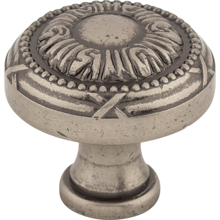 Top Knobs M959: 1-1/4" Ribbon Round Cabinet Knob - Pewter Antique