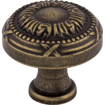 Top Knobs M960: 1-1/4" Ribbon Round Cabinet Knob - German Bronze