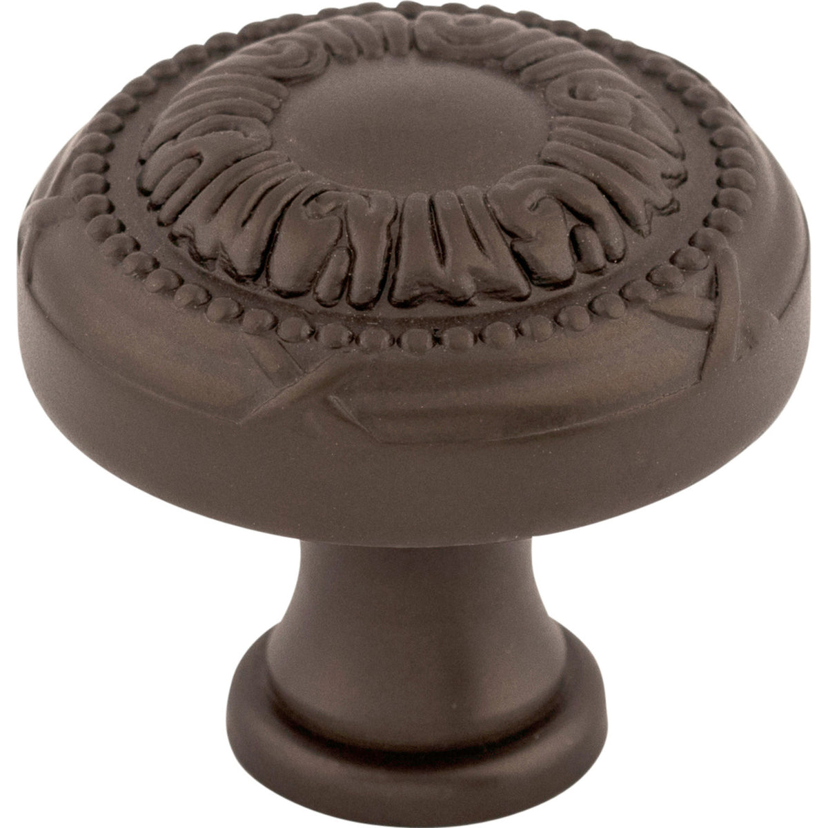 Top Knobs M961: 1-1/4" Ribbon Round Cabinet Knob - Oil Rubbed Bronze
