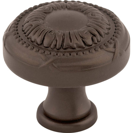 Top Knobs M961: 1-1/4" Ribbon Round Cabinet Knob - Oil Rubbed Bronze