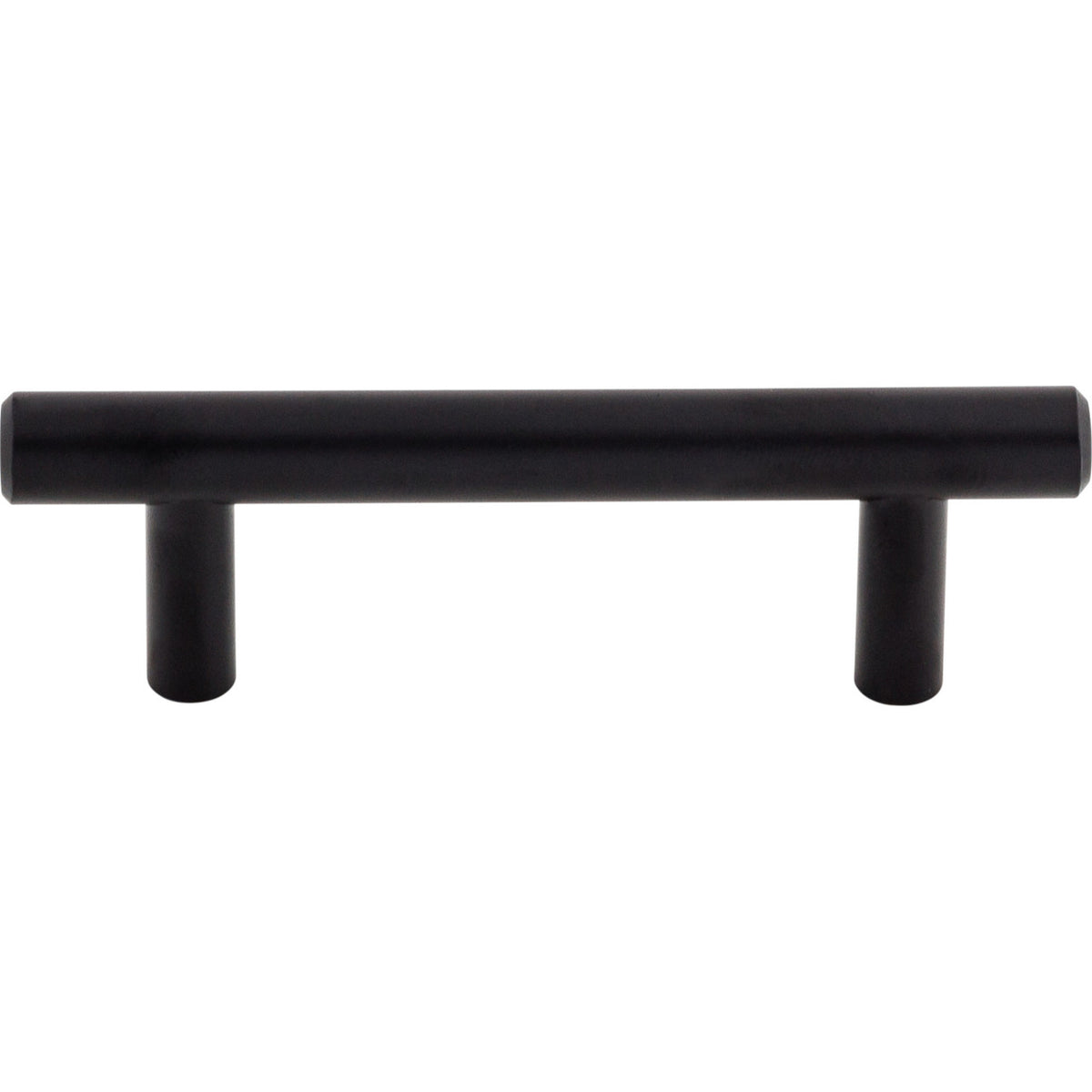Top Knobs M987: 3" cc Hopewell Round Bar Cabinet Pull - Flat Black