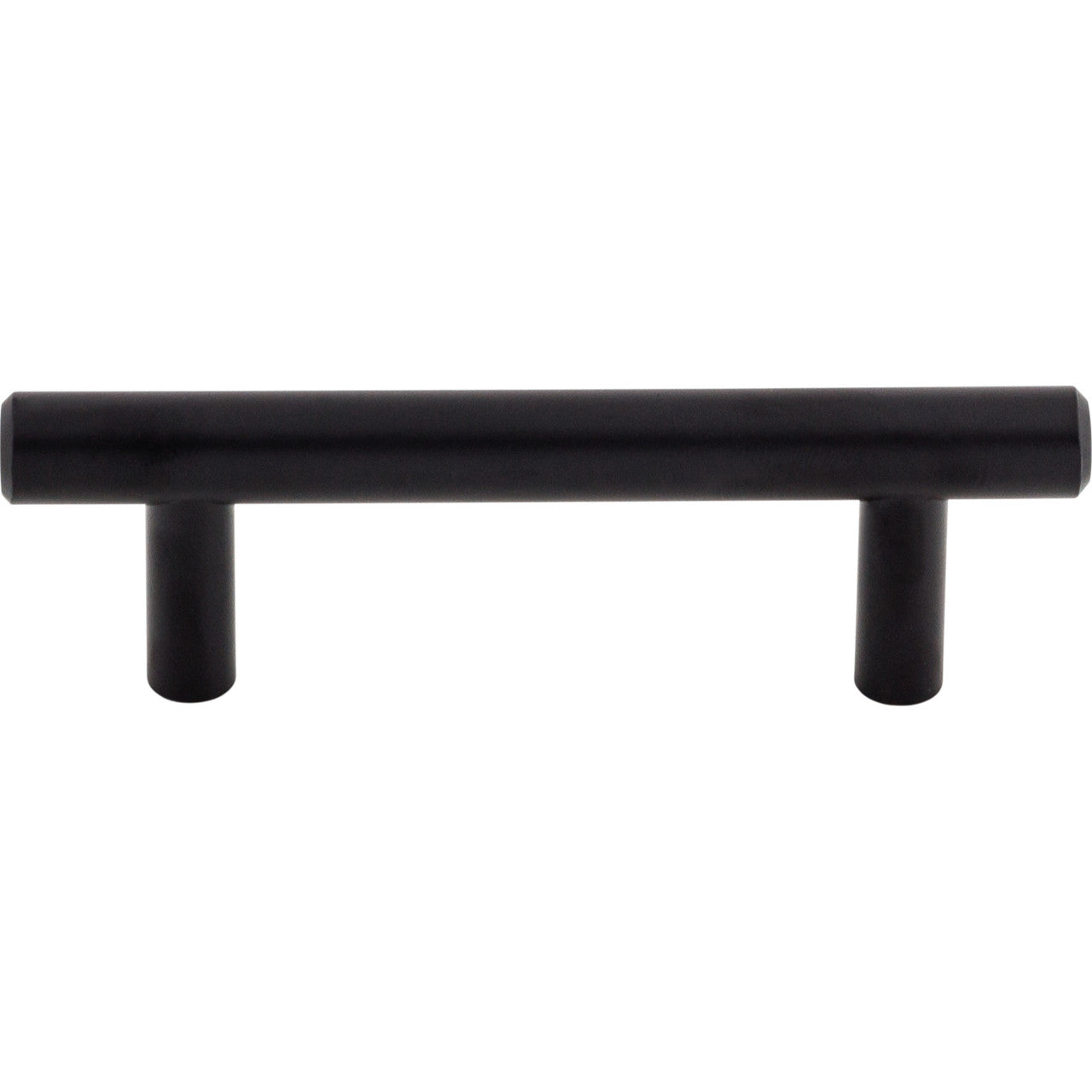 Top Knobs M987: 3" cc Hopewell Round Bar Cabinet Pull - Flat Black