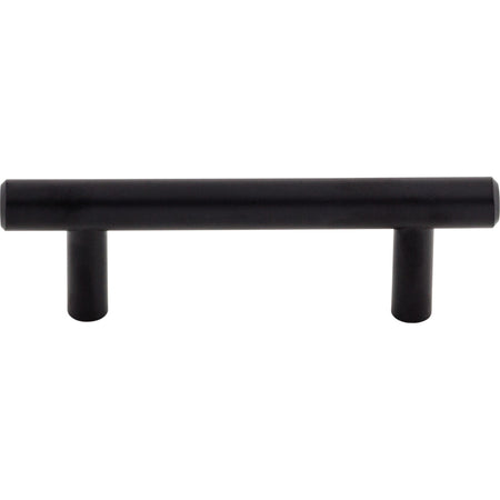 Top Knobs M987: 3" cc Hopewell Round Bar Cabinet Pull - Flat Black