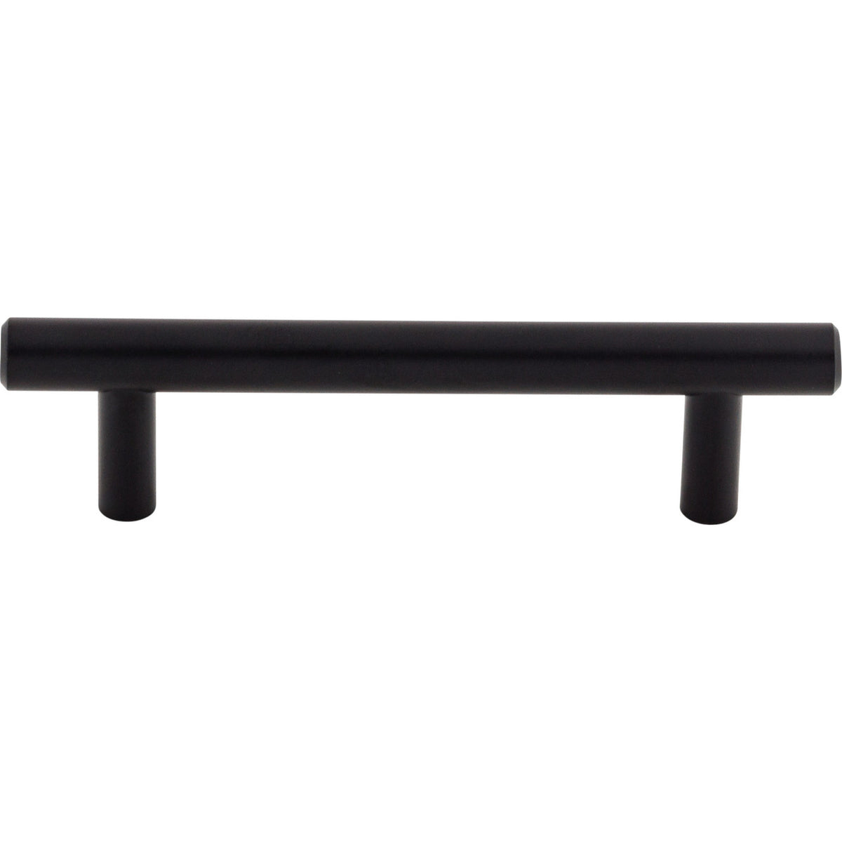 Top Knobs M988: 3-3/4" cc Hopewell Round Bar Cabinet Pull - Flat Black
