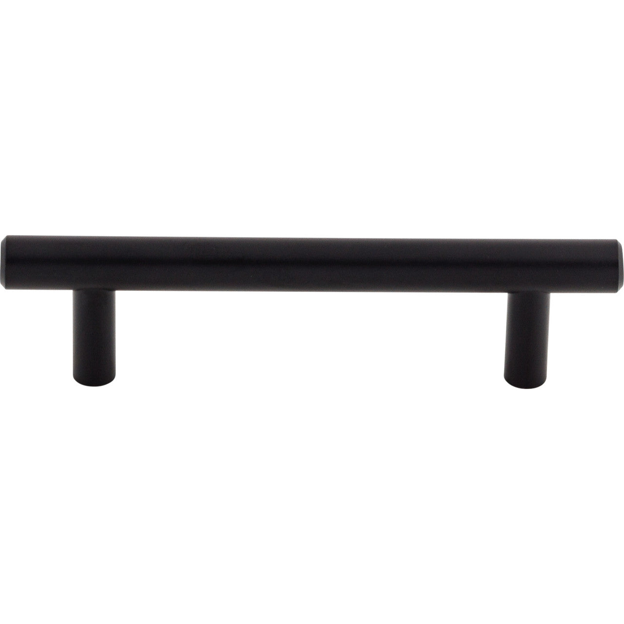 Top Knobs M988: 3-3/4" cc Hopewell Round Bar Cabinet Pull - Flat Black