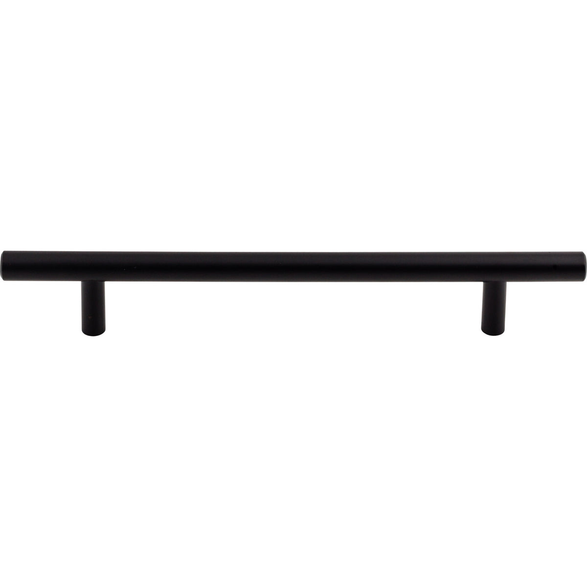 Top Knobs M990: 6-5/16" cc Hopewell Round Bar Cabinet Pull - Flat Black