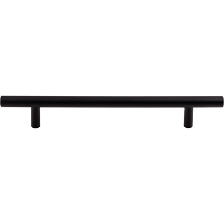 Top Knobs M990: 6-5/16" cc Hopewell Round Bar Cabinet Pull - Flat Black