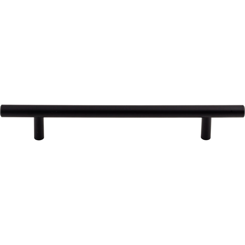 Top Knobs M990: 6-5/16" cc Hopewell Round Bar Cabinet Pull - Flat Black