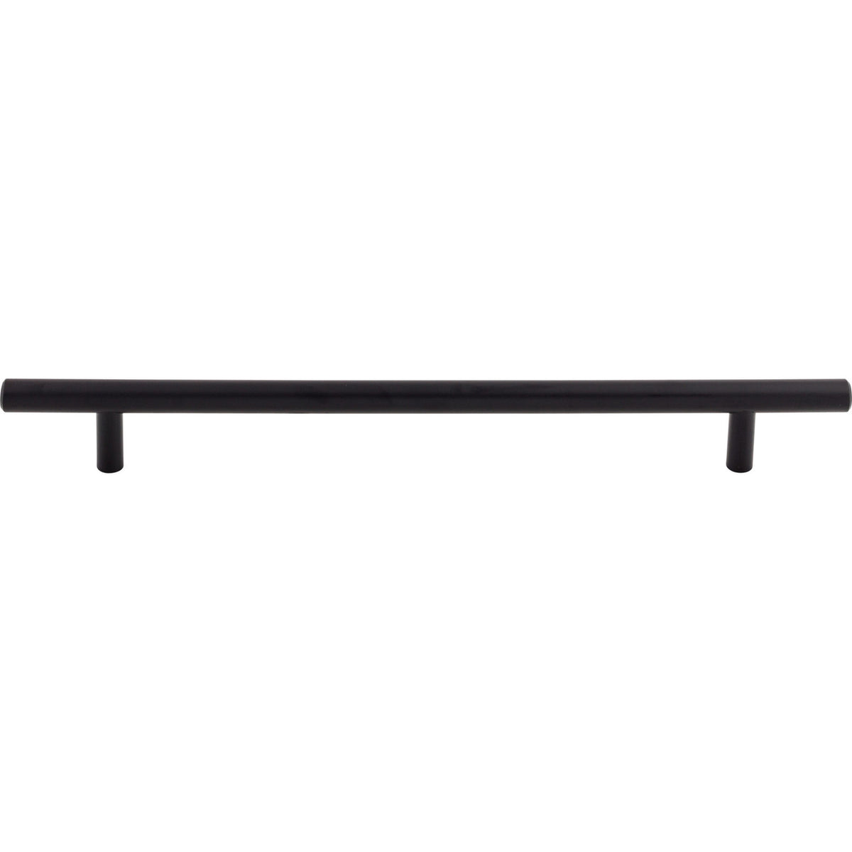 Top Knobs M991: 8-13/16" cc Hopewell Round Bar Cabinet Pull - Flat Black