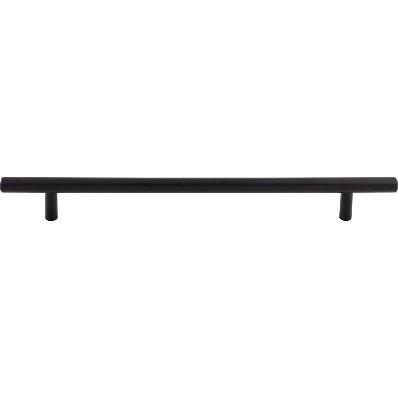 Top Knobs M991: 8-13/16" cc Hopewell Round Bar Cabinet Pull - Flat Black