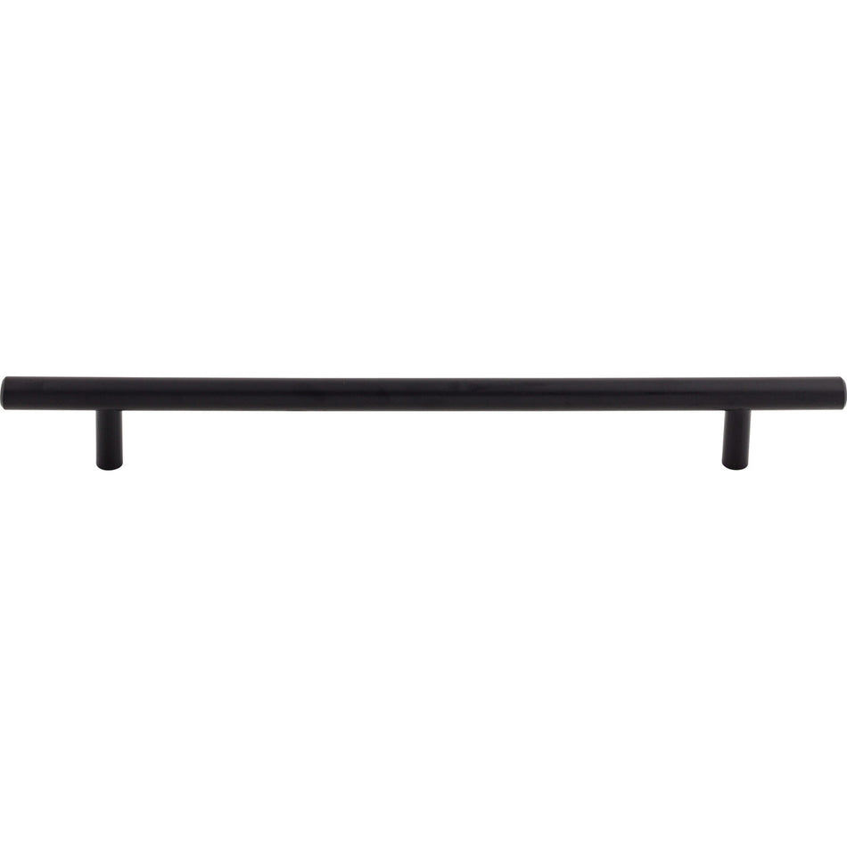 Top Knobs M991: 8-13/16" cc Hopewell Round Bar Cabinet Pull - Flat Black