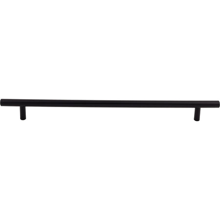 Top Knobs M992: 11-11/32" cc Hopewell Round Bar Cabinet Pull - Flat Black