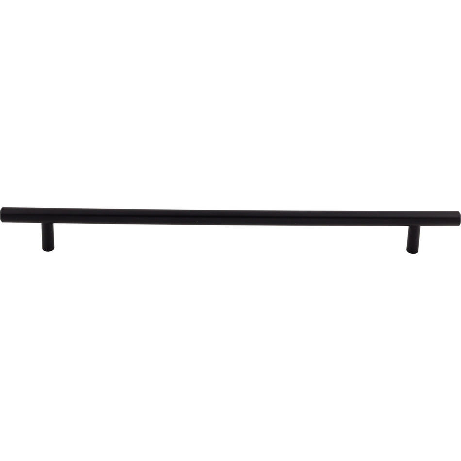 Top Knobs M993: 15" cc Hopewell Round Bar Cabinet Pull - Flat Black